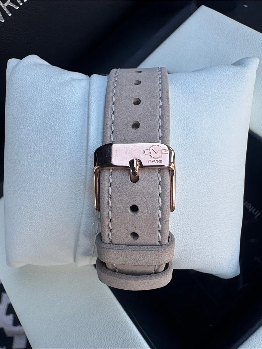GV2 by Gevril Women's 9262 Bari Cream Enamel MOP Dial Diamond Swiss Quartz Watch